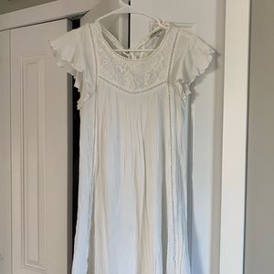 Short, white summer dress